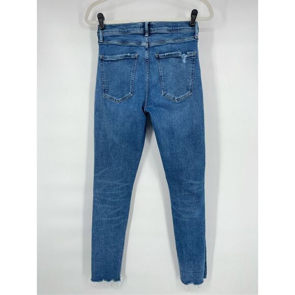 Agolde Sophie High Rise Medium Wash Distressed Skinny Jean w Stretch Size 30 EUC - Picture 2 of 9